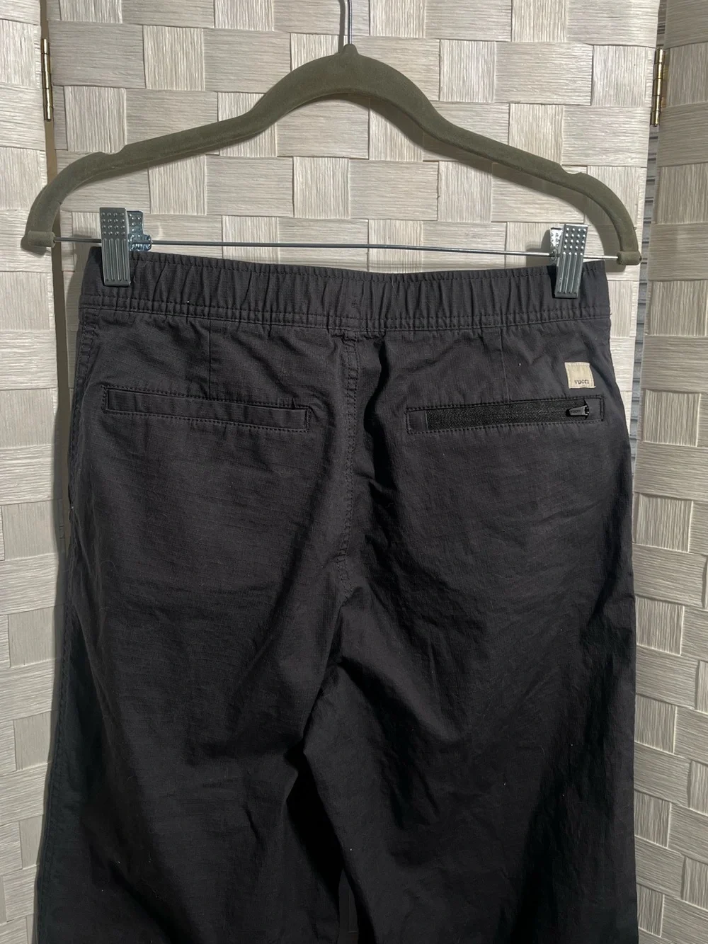 Vuori Ripstop Wide Leg Pants Womens Small Gray Drawstring Cropped Chino Organic